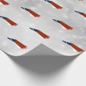 ノースカロライナ州旗の地図 ラッピングペーパー (角)