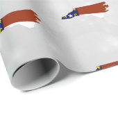 ノースカロライナ州旗の地図 ラッピングペーパー (ロールコーナー)