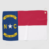 ノースカロライナ州旗を持つゴルフタオル ゴルフタオル (横)