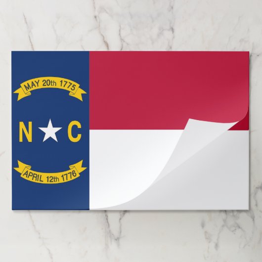 ノースカロライナ州旗を持つティアウェイ紙パッド ペーパーパッド (折り畳み)