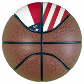 ノースカロライナ州旗を持つフルサイズバスケットボール バスケットボール (右)