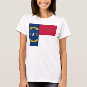 ノースカロライナ州旗を持つ女性Tシャツ州 Tシャツ