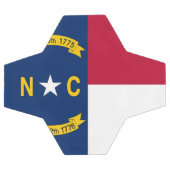 ノースカロライナ州旗を持つ愛国的なサッカーボール サッカーボール (フラット)