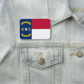 ノースカロライナ州旗を持つ愛国的な名前タグ 名札 (インサイチュ)