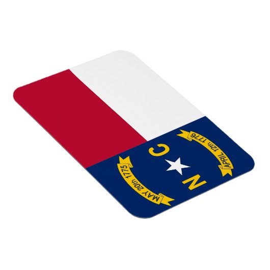 ノースカロライナ州旗を持つ愛国的な柔軟な磁石 マグネット (右側)