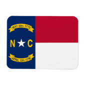 ノースカロライナ州旗を持つ愛国的な柔軟な磁石 マグネット (横)