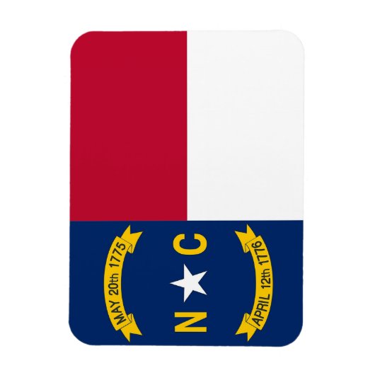 ノースカロライナ州旗を持つ愛国的な柔軟な磁石 マグネット (縦)