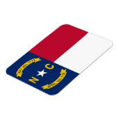 ノースカロライナ州旗を持つ愛国的な柔軟な磁石 マグネット (左側)