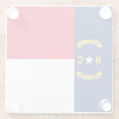 ノースカロライナ州旗デザインデコール ガラスコースター (裏面)