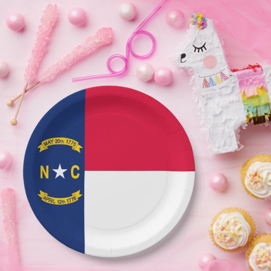 ノースカロライナ州旗デザインデコール ペーパープレート (パーティー)