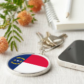 ノースカロライナ州旗デザイン キーホルダー (側面)