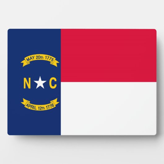 ノースカロライナ州旗デザイン フォトプラーク (正面)