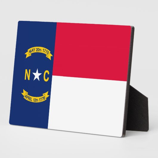 ノースカロライナ州旗デザイン フォトプラーク (側面)