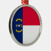 ノースカロライナ州旗デザイン メタルオーナメント (右)