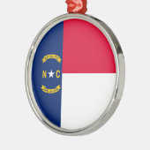 ノースカロライナ州旗デザイン メタルオーナメント (左)