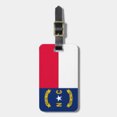 ノースカロライナ州旗デザイン ラゲッジタグ (正面縦)