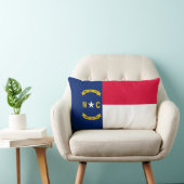 ノースカロライナ州旗デザイン ランバークッション (椅子)