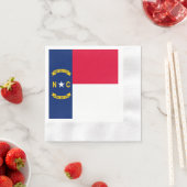 ノースカロライナ州旗デザイン 縁ありカクテルナプキン (インサイチュ)