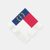 ノースカロライナ州旗デザイン 縁ありカクテルナプキン (角)