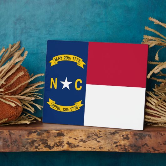 ノースカロライナ州旗プラーク フォトプラーク (側面)