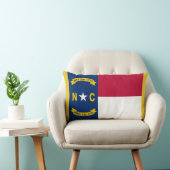 ノースカロライナ州旗プリント愛国心 ランバークッション (椅子)
