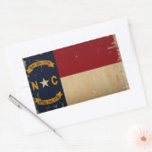 ノースカロライナ州旗ヴィンテージ。 長方形シール (封筒)