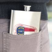 ノースカロライナ州旗登山カラビナ フラスク (インサイチュ)