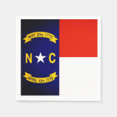 ノースカロライナ州旗紙パーティーナプキンス スタンダードカクテルナプキン (正面)