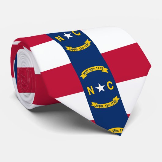 ノースカロライナ州旗、アメリカ州旗タイ ネクタイ (ロール)