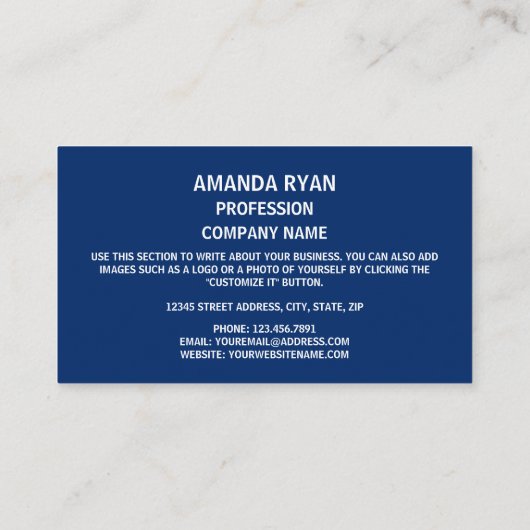 ノースカロライナ州旗、ノースカロライナ州旗 名刺 (裏面)