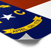 ノースカロライナ州旗 ポスター (角)