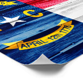 ノースカロライナ州旗 ポスター (角)