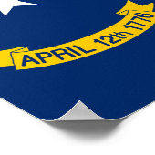 ノースカロライナ州旗 ポスター (角)