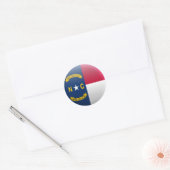 ノースカロライナ州旗 ラウンドシール (封筒)