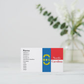 ノースカロライナ州旗 名刺 (スタンド正面)