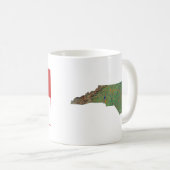 ノースカロライナ州旗+地図マグカップ コーヒーマグカップ (正面右)