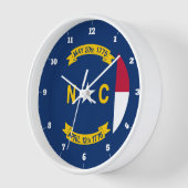 ノースカロライナ州旗 壁時計 (傾斜)