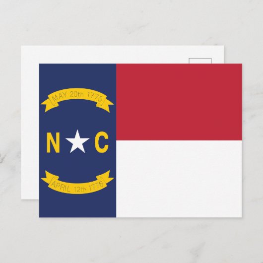 ノースカロライナ州旗(旧北) ポストカード (正面/裏面)