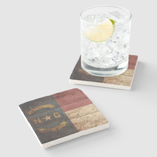 ノースカロライナ州旗（旧木目） ストーンコースター (横)