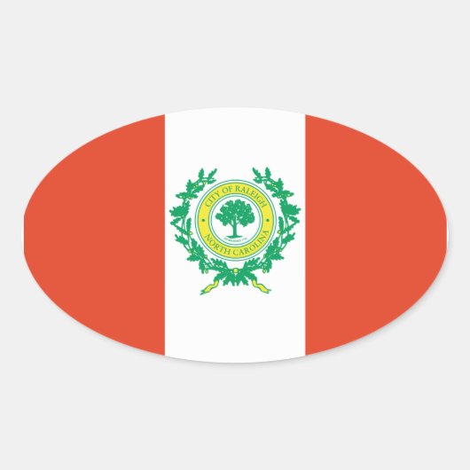 ノースカロライナ州旗 楕円形シール (正面)