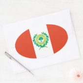 ノースカロライナ州旗 楕円形シール (封筒)