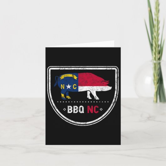 ノースカロライナ州旗Bbq Nc カード (正面)