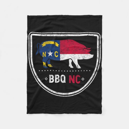 ノースカロライナ州旗Bbq Nc フリースブランケット (正面)