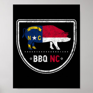ノースカロライナ州旗Bbq Nc ポスター