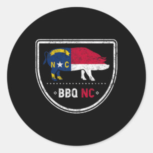 ノースカロライナ州旗Bbq Nc ラウンドシール