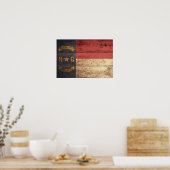 ノースカロライナ州旧州旗； ポスター (キッチン)