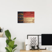 ノースカロライナ州旧州旗； ポスター (ホームオフィス)