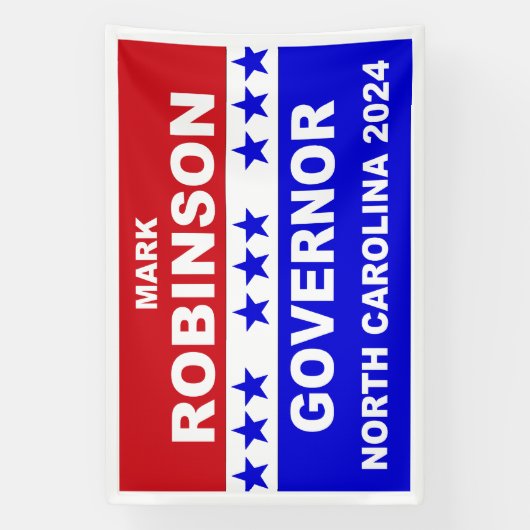 ノースカロライナ州知事マーク・ロビンソン2024 横断幕 (縦)