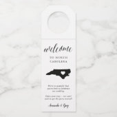 ノースカロライナ州結婚の歓迎のお願い ボトルネックタグ (正面)