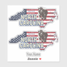 ノースカロライナ州統一された州の地図USAヴィンテージ